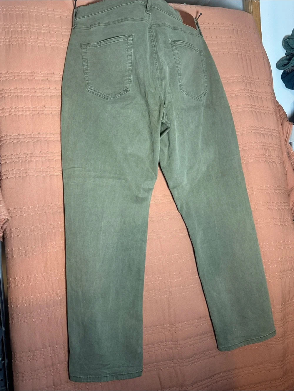 Lucky Brand Olive Green Slim Chinos for Men